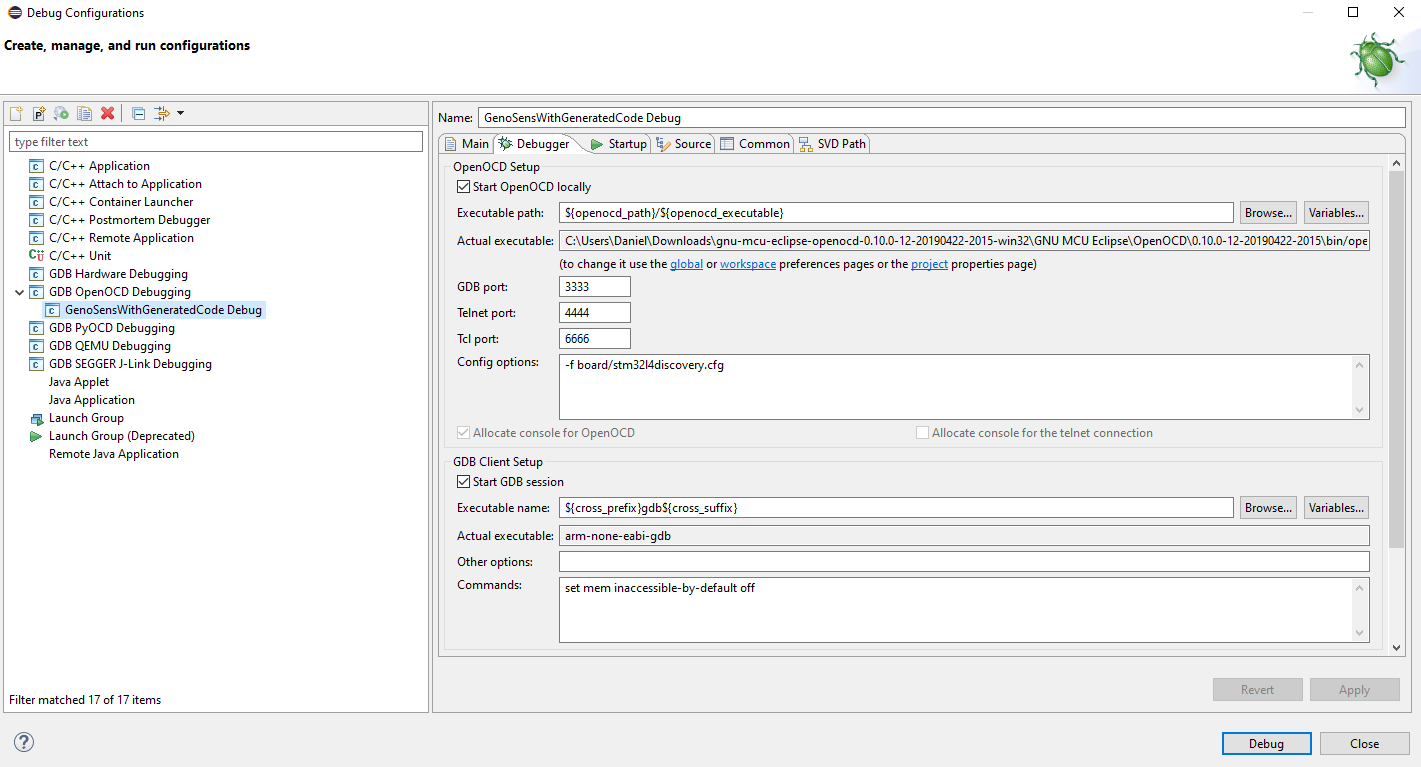 Eclipse Debug Configuration 2